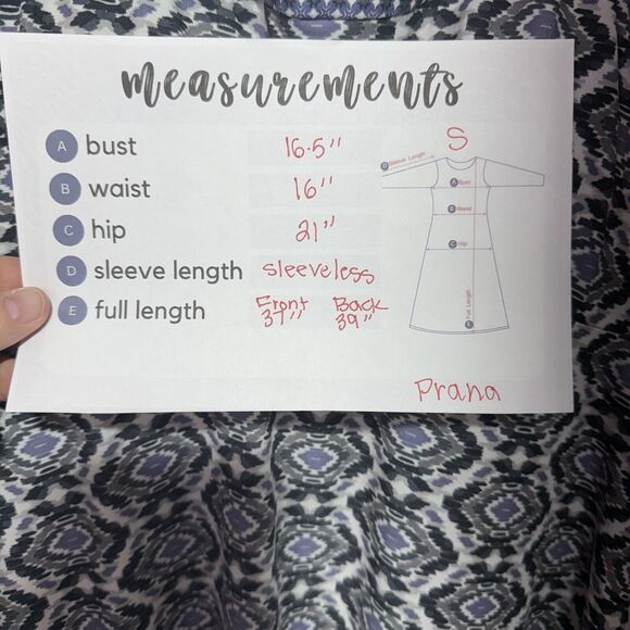 Prana Racerback Midi Dress Women’s Size S Geometric Print Sleeveless - Picture 8 of 8